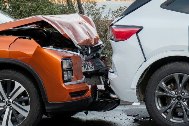 Collision-damaged vehicles after an accident, used to support content about choosing the right auto body shop in Santa Rosa, CA for repairs, estimates, and post-accident service.
